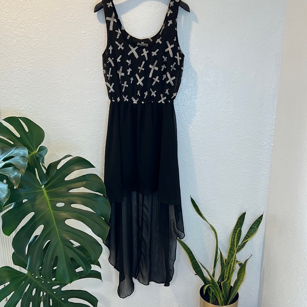 Hot Topic Royal Bones - Low High Black Dress